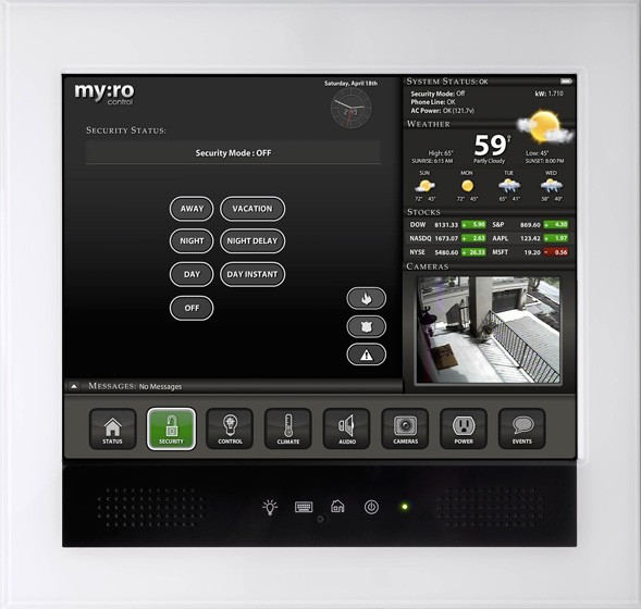 Myro Control 8 In-Wall Touchscreen Panel